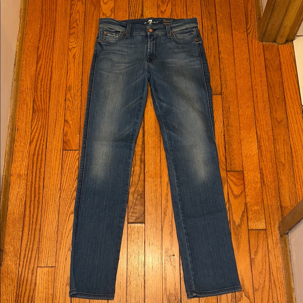 7 For All Mankind Medium Blue Skinny Jeans